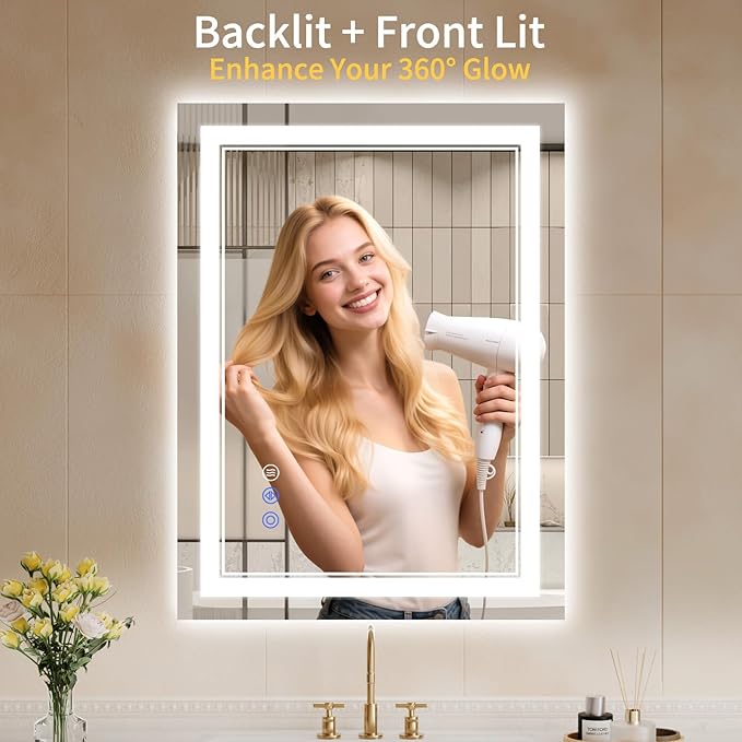 24"x32" LED Bathroom Mirror - Image 2