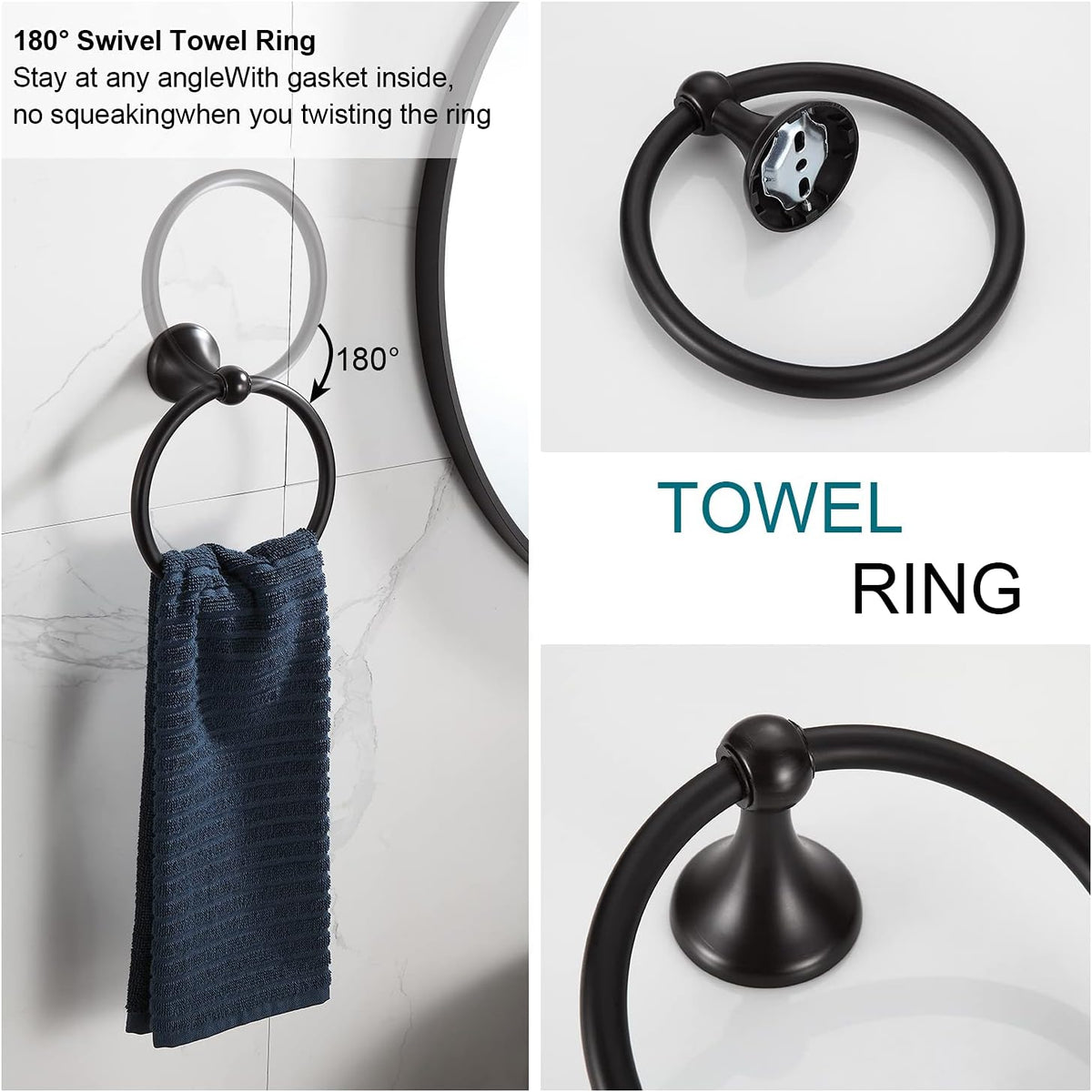 BGL Bathroom Hardware Set Oil-Rubbed Bronze Bath Towel Bars Adjustable Expand...
