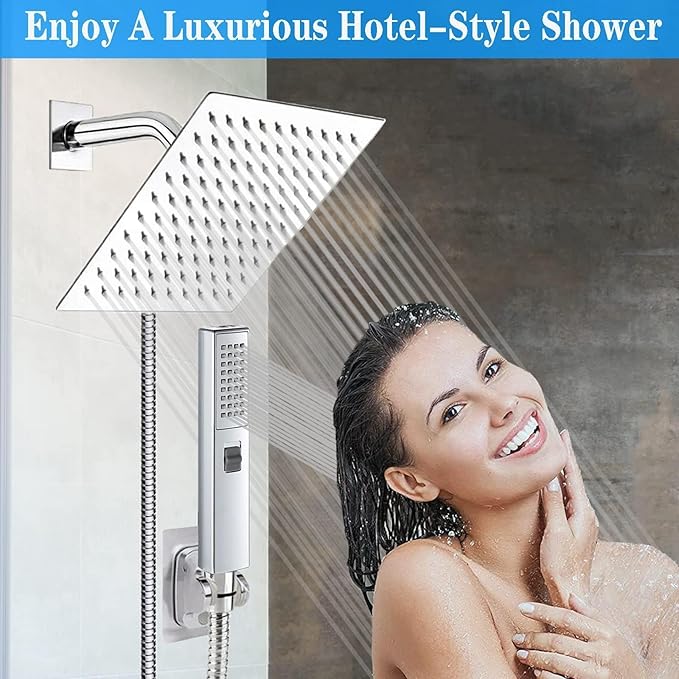 Dual Shower Heads with Handheld Spray Combo, Anti-Clog Nozzles, Ultra Thin - Image 8
