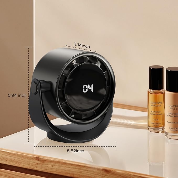 MORECORE Desk Fans for Bedroom, Strong Airflow Turbo Quiet Small USB Fan - Image 7