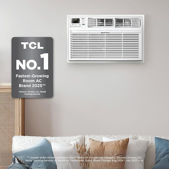 TCL H10T9EX1-A 10, 000 Smart Through-The-Wall Air Conditioner, Fan & - Image 2