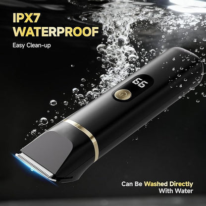 Beard Trimmer for Men, IPX7 Waterproof Body Hair Trimmer Electric Razor Shaver - Image 5