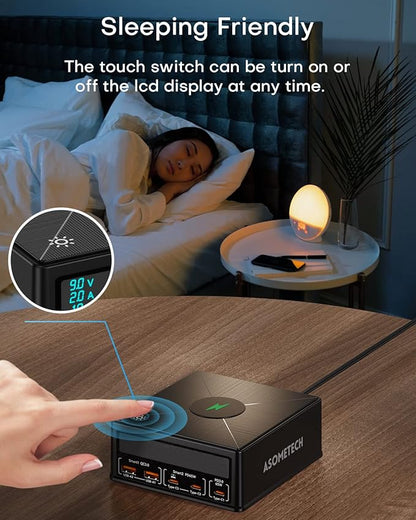 ASOMETECH Charging Station, 160W 5-Port USB C - Image 6