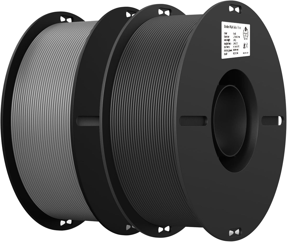 creality pla 3d printer filament, black & grey, main product view