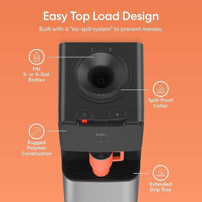Brio CLTL130SS 130 Series Top-Load Water Cooler Dispenser - Image 3