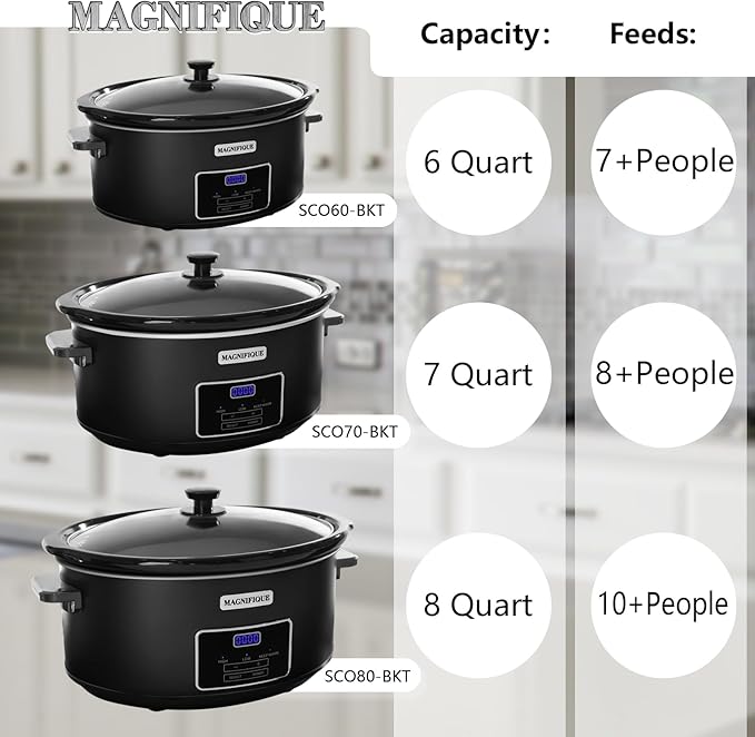HOMECOOKIN 8 Quart Programmable Slow Cooker, Kitchen Appliances, Perfect - Image 7
