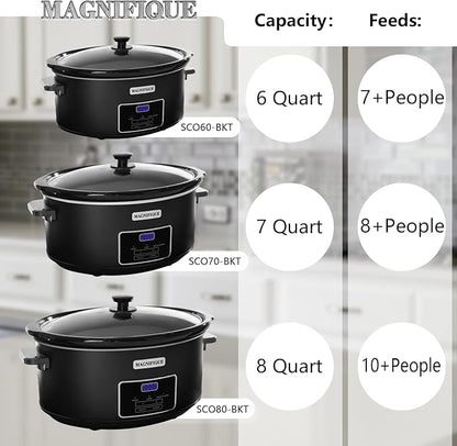 HOMECOOKIN 8 Quart Programmable Slow Cooker, Kitchen Appliances, Perfect - Image 7