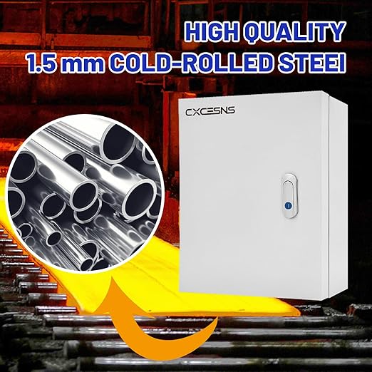 Outdoor Electrical Box 16 x 12 x 6''D NEMA 4X Enclosure Steel Box, Waterproof & - Image 7