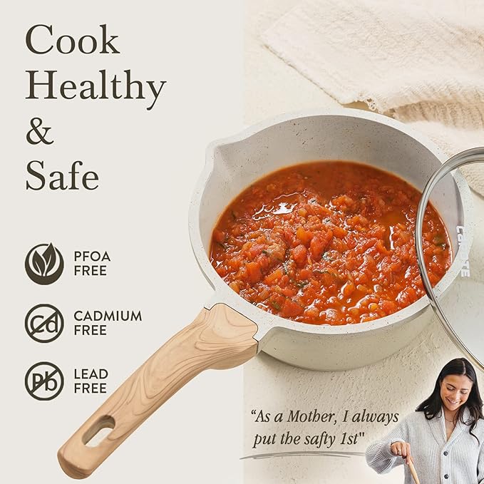CAROTE 1.5Qt & 3.0Qt Sauce Pan Sets - Image 7