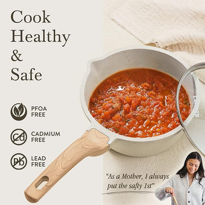 CAROTE 1.5Qt & 3.0Qt Sauce Pan Sets - Image 7