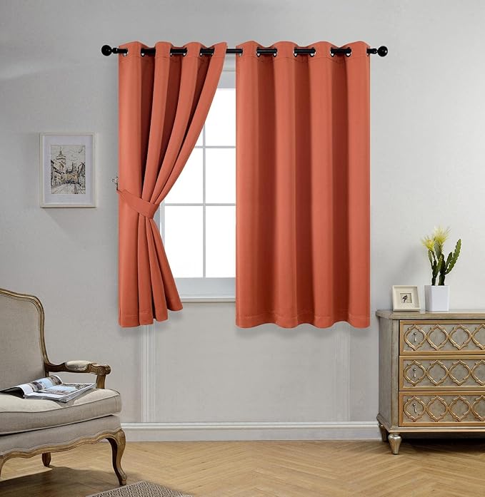 MIUCO 1 Pair Thermal Insulated Grommet 52-Inch-by-63-Inch Blackout Window - Image 2