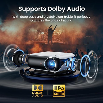Official Licensed Google TV Smart Projector, HAPPRUN 4K UHD Home Theater - Image 5