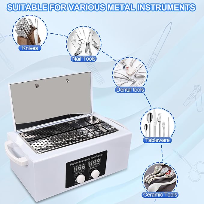 High Temperature Steriliser Autoclave Machine 110V 300W Nail Tool Steriliser - Image 5