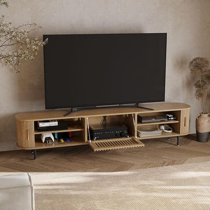 POVISON Fully-Assembled Mid Century Modern TV Stand - Image 2