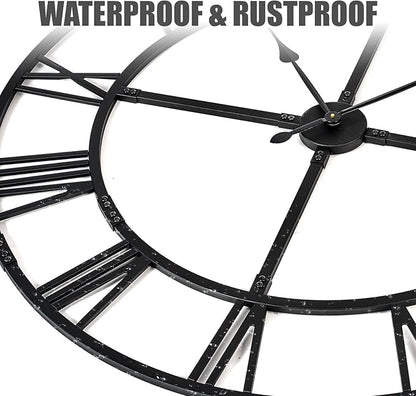 Ohweog Large Wall Clock for Living Room Decor – 60 Inch Silent Non-Ticking - Image 3