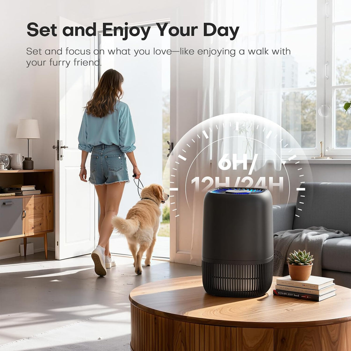 voopnu air purifiers for bedroom, high efficiency filter, package contents