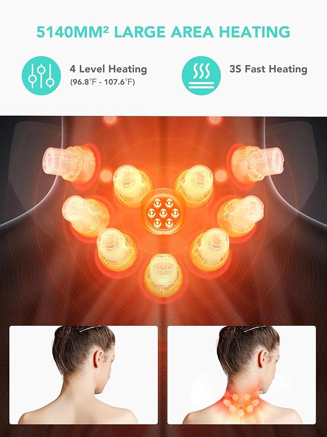 SKG Foldable Neck Massager for Pain Relief Deep Tissue Vibration Cordless - Image 3