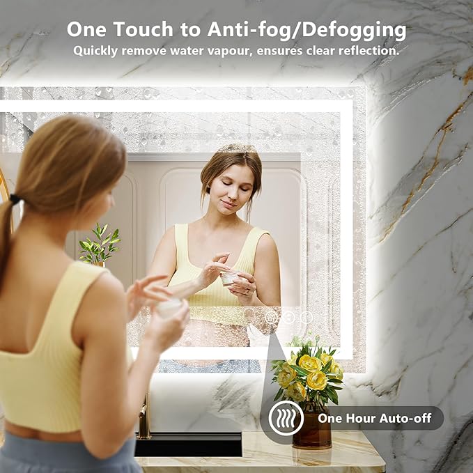 YEELAIT 40x36 Inch LED Bathroom Mirror - Image 5