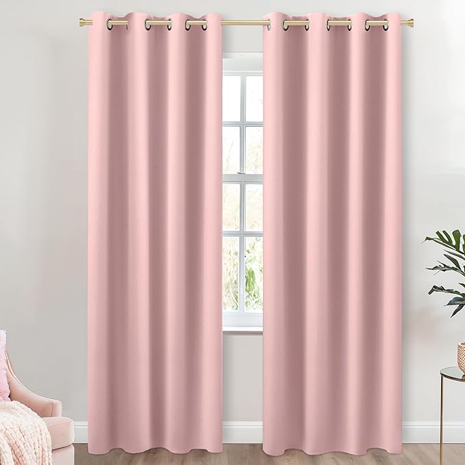 KOUFALL Dusty Blush Pink Curtains by KOUFALL
