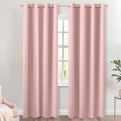 KOUFALL Dusty Blush Pink Curtains by KOUFALL