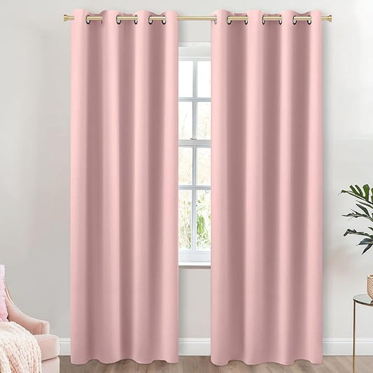 KOUFALL Dusty Blush Pink Curtains by KOUFALL