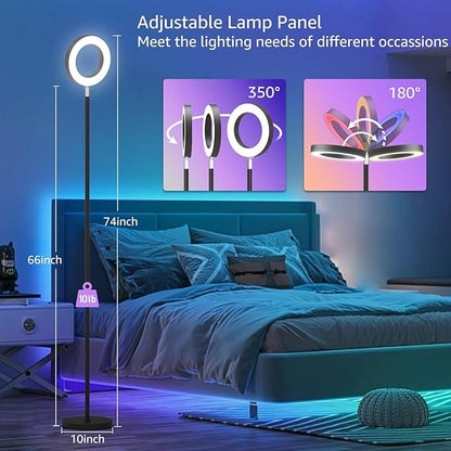 42W Dual-Sided Floor Lamp, RGB Color Changing LED Standing Lamp - Image 5