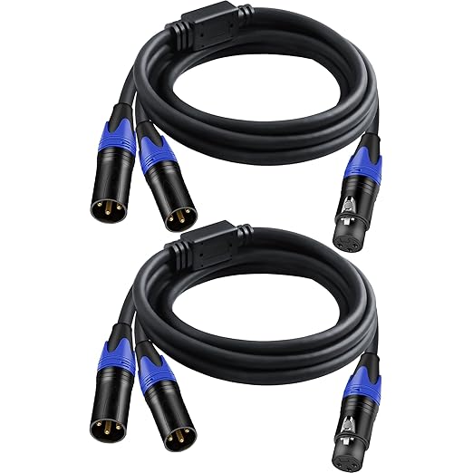 Seefeful XLR Splitter Cable, 1 XLR Female to 2 Male Patch Y Cable Balanced - Image 8