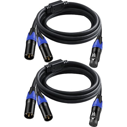 Seefeful XLR Splitter Cable, 1 XLR Female to 2 Male Patch Y Cable Balanced - Image 8