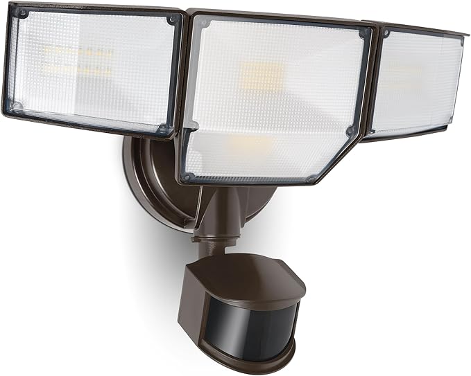 LUTEC 80W 9000LM LED Security Lights Hardwire Motion Sensor Outdoor Lights by LUTEC