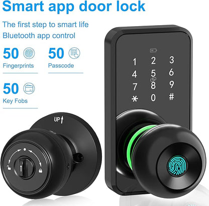 Smart Door Lock with Knob, LinkThai Keyless Entry Fingerprint Lock with - Image 9