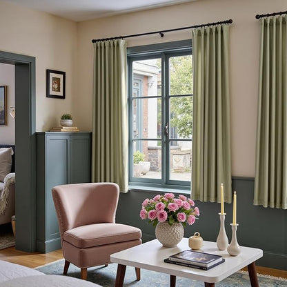 Lazzzy Velvet Blackout Curtains Thermal Insulated Room Window Drapes Super Soft - Image 7
