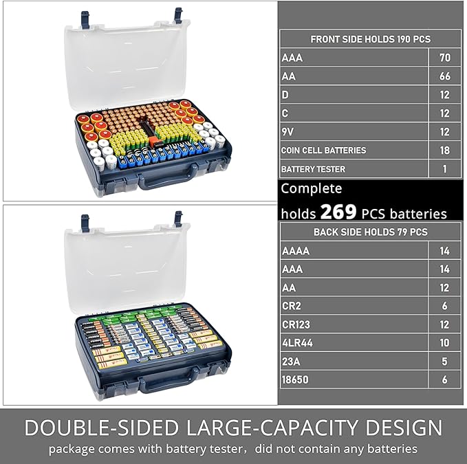 Battery Organizer Storage Holder Box Case - Image 3