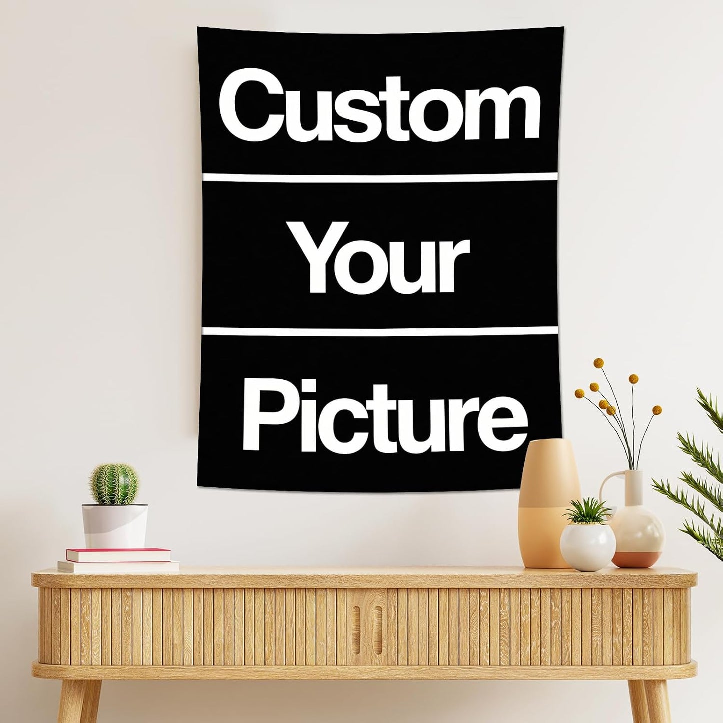 Jhdstore Custom Tapestry Personalized Tapestry Wall Hanging Upload Images Banners and Signs Customize Wall Tapestries for Bedroom 29 * 37 Inch Vertical