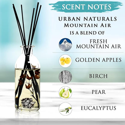 Urban Naturals Mountain Air Scented Fragrance Oil Reed Diffuser & Room - Image 3