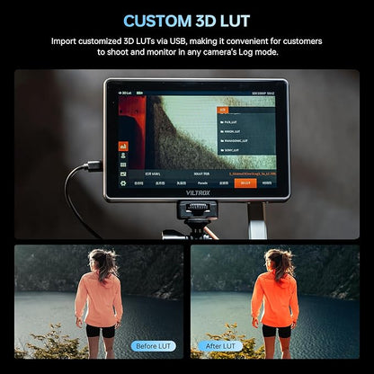 VILTROX DC-L2 7 inch SDI Camera Monitor, 1280x800 IPS HD Touch Screen Camera - Image 6