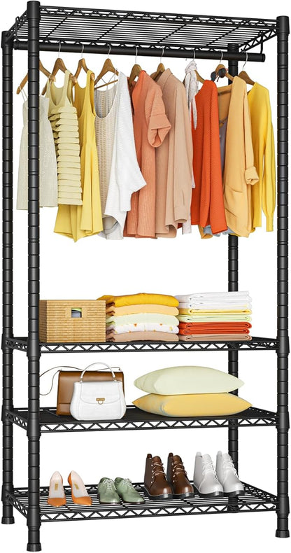 Ulif H2 Heavy Duty Clothes Rack, Freestanding 4 Tiers Garment Rack by Ulif
