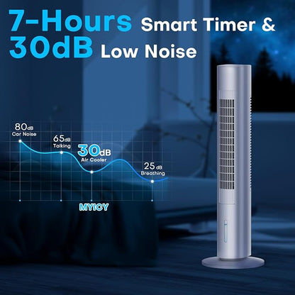 MYICY Evaporative Air Cooler, 25ft Remote, Smart Timer & Water Tank, Portable - Image 6