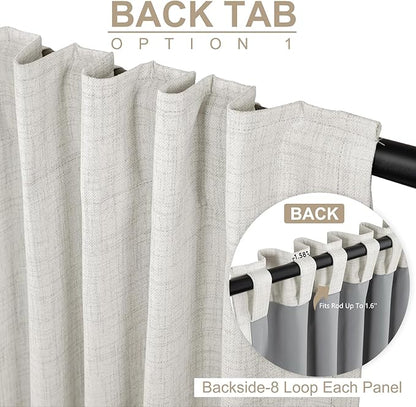 100% Blackout Shield Linen Blackout Curtains - Image 3