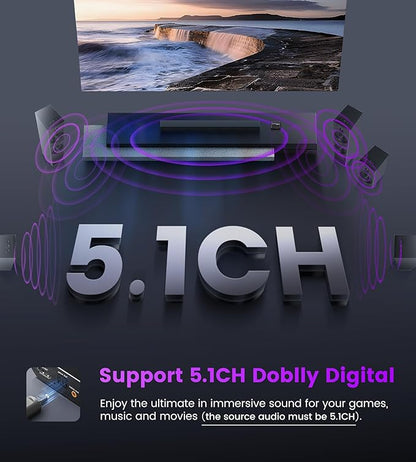 avedio links HDMI ARC/eARC Audio Extractor Converter 8K@60Hz 4K@120Hz, HDMI to - Image 6