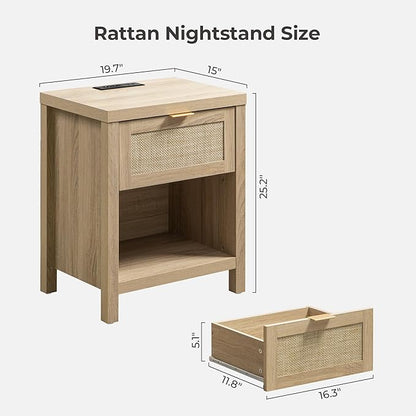 SICOTAS Night Stand with Charging Station - Image 3