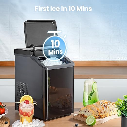 Gevi KNOVA Nugget Ice Maker Countertop, 40lbs/24H Self-Cleaning Portable Pellet - Image 2