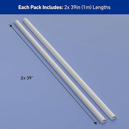 D-Line Half Round Cord Hider, Patented Cable Cover, Hide TV Wall Mount Wires - Image 4