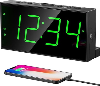 PPLEE Digital Alarm Clock for Bedroom, 2 Alarms Large Big Numbers Display by PPLEE