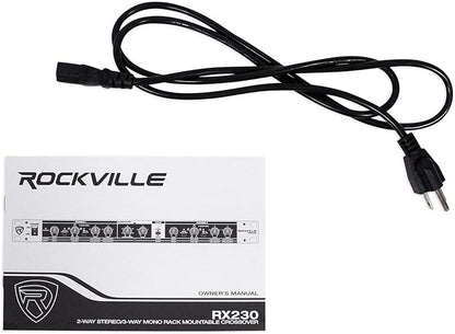Rockville RX230 2-Way Stereo/3-Way Mono Crossover, XLR Input/Output, Adjustable - Image 10