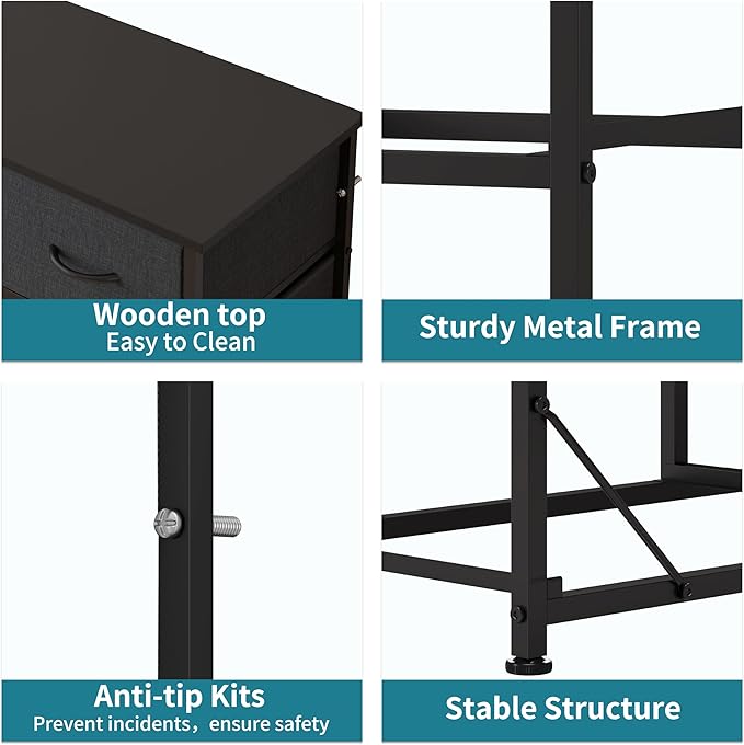 LUMTOK 10-Drawer Dresser, Fabric Storage Dressers - Image 6