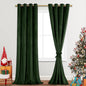 JIUZHEN Oliver Green Velvet Curtains 84 inches by JIUZHEN