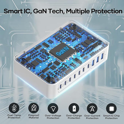 Charging Station for Multiple Devices 500W, 10 Ports Charging Blocks for - Image 7