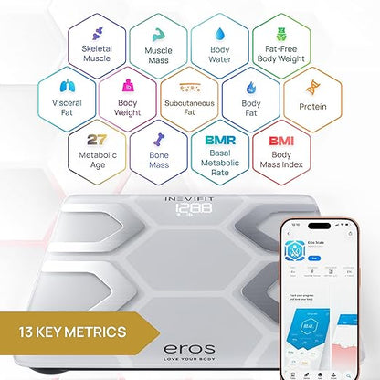 INEVIFIT EROS Bluetooth Body Fat Scale Smart BMI Highly Accurate Digital - Image 2