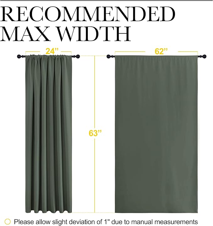 NICETOWN Bedroom Curtains Blackout Draperies - Image 7