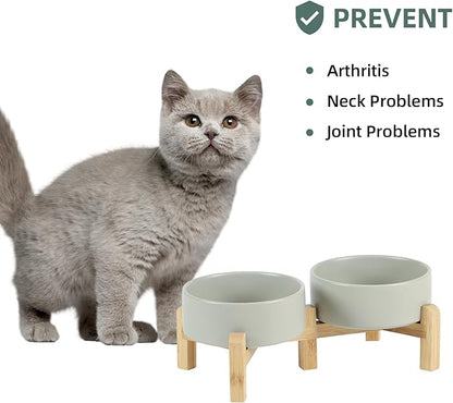 Ceramic Raised Double Bowls Set - Image 6